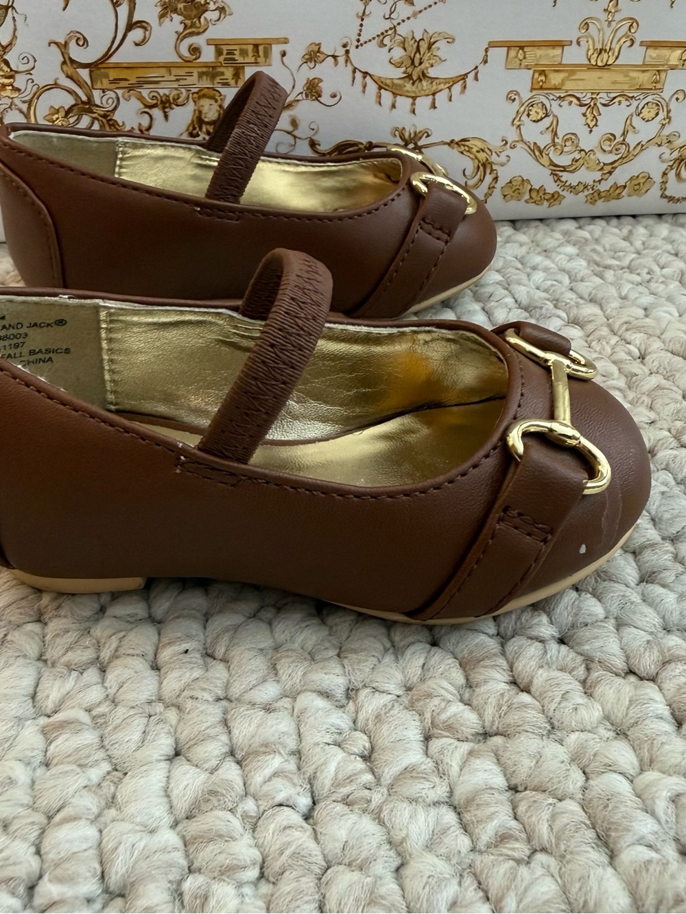 Janie and Jack Bridle Bit Ballet Flat Mary Jane’s Size 4c - Picture 2 of 8